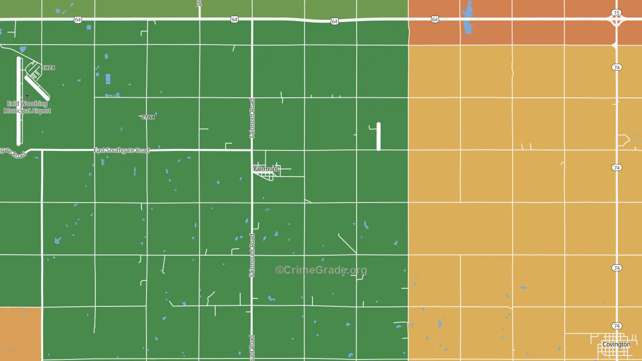 73736, OK Map of Drug-Related Crime Rates