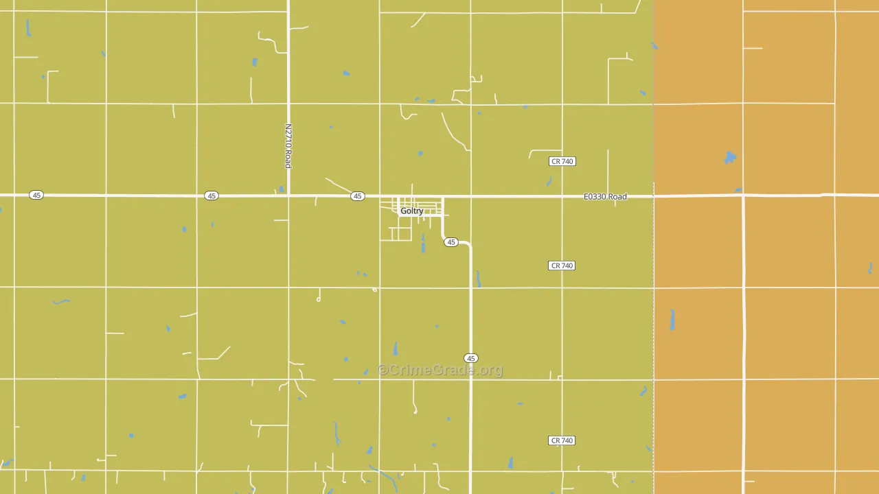 73739, OK Map of Drug-Related Crime Rates