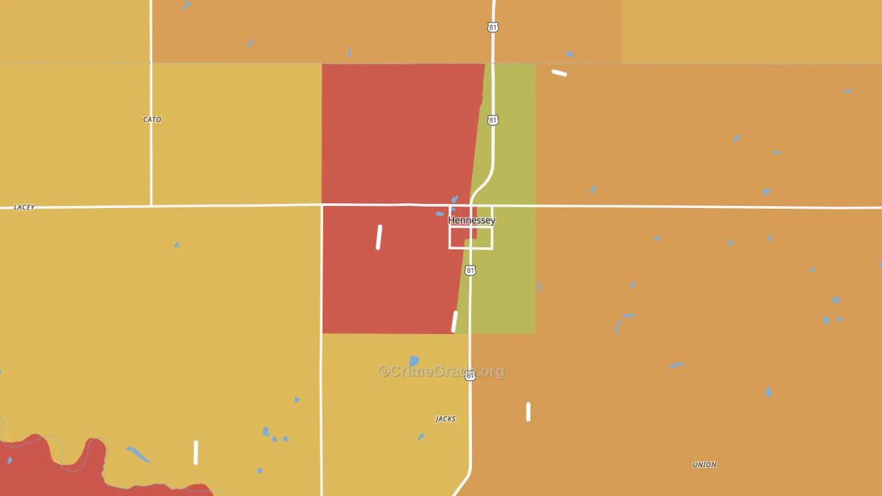 73742, OK Map of Drug-Related Crime Rates