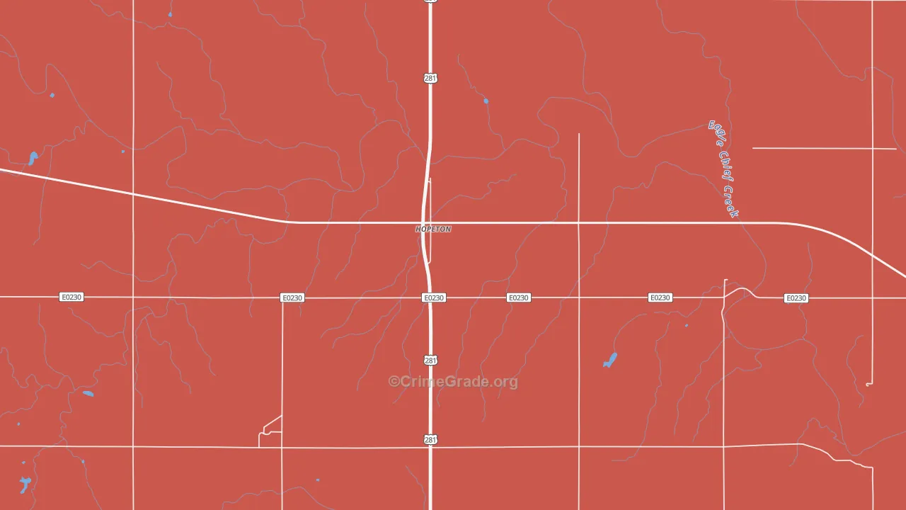 73746, OK Map of Drug-Related Crime Rates