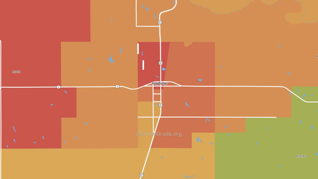 73750, OK Map of Drug-Related Crime Rates