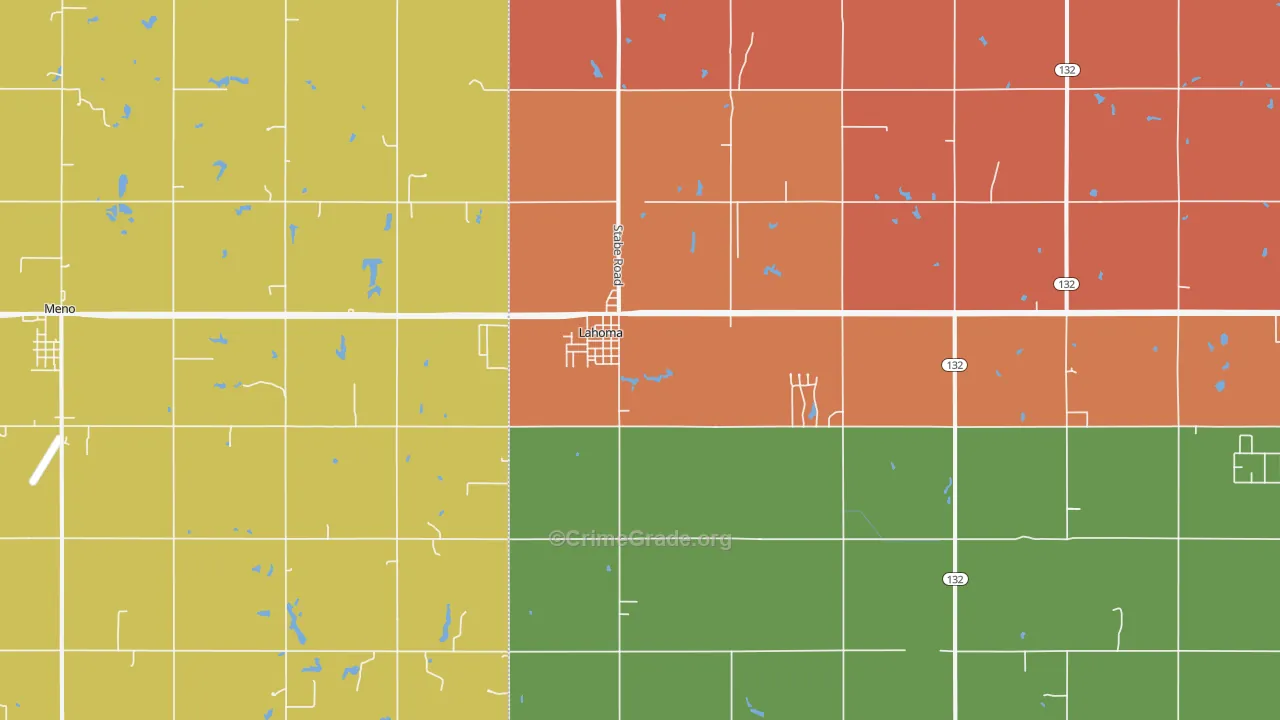 73754, OK Map of Drug-Related Crime Rates
