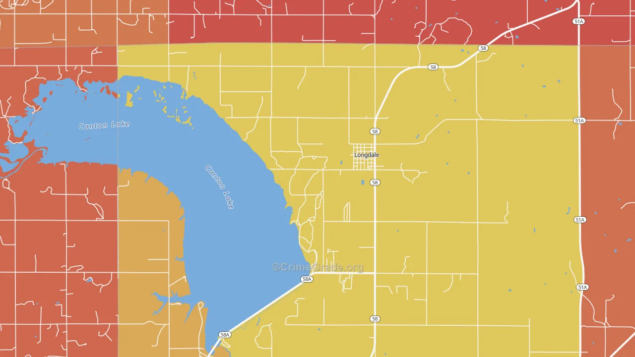 73755, OK Map of Drug-Related Crime Rates