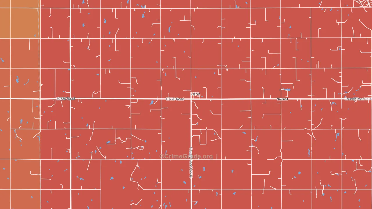 73756, OK Map of Drug-Related Crime Rates