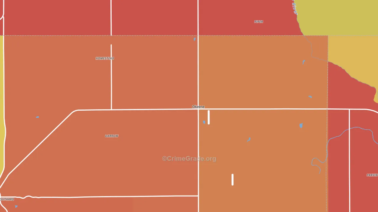 73763, OK Map of Drug-Related Crime Rates