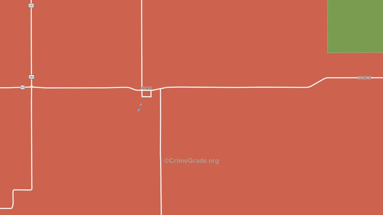 73832, OK Map of Drug-Related Crime Rates
