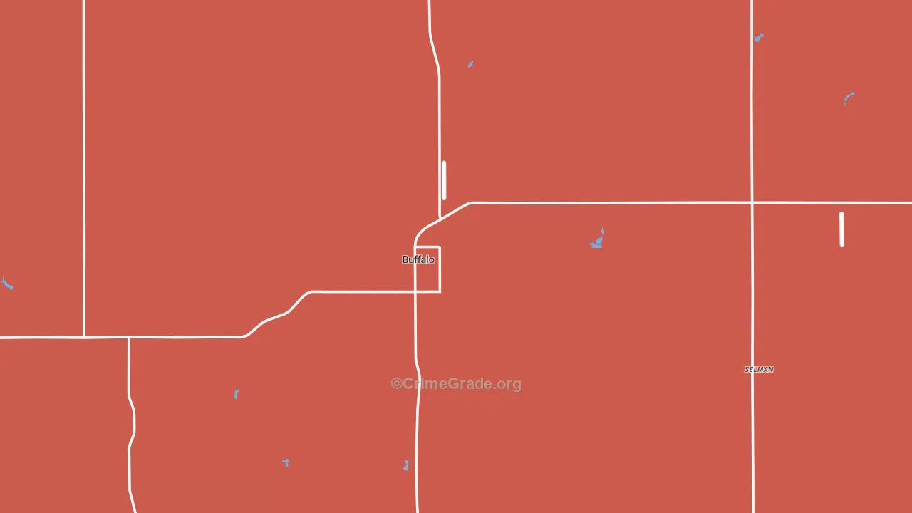 73834, OK Map of Drug-Related Crime Rates