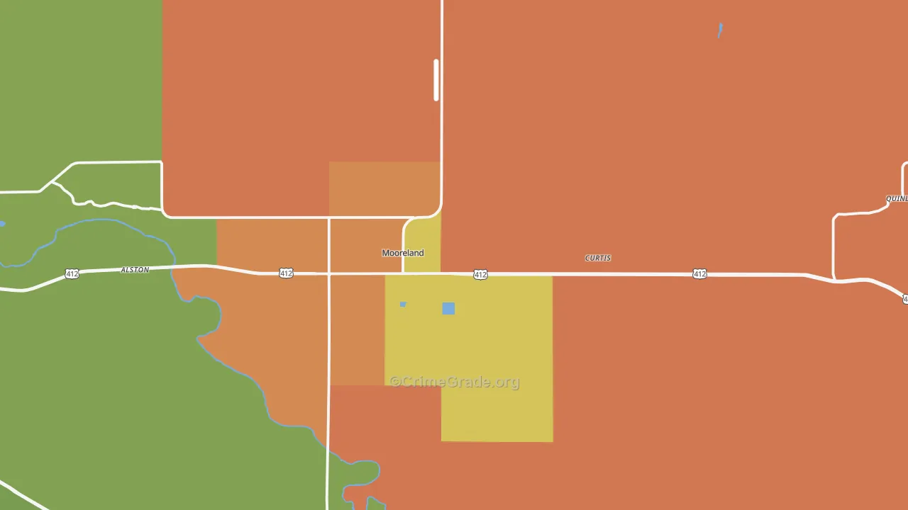 73852, OK Map of Drug-Related Crime Rates
