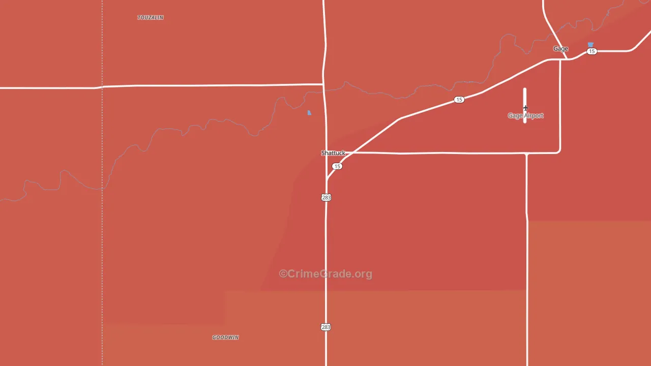 73858, OK Map of Drug-Related Crime Rates