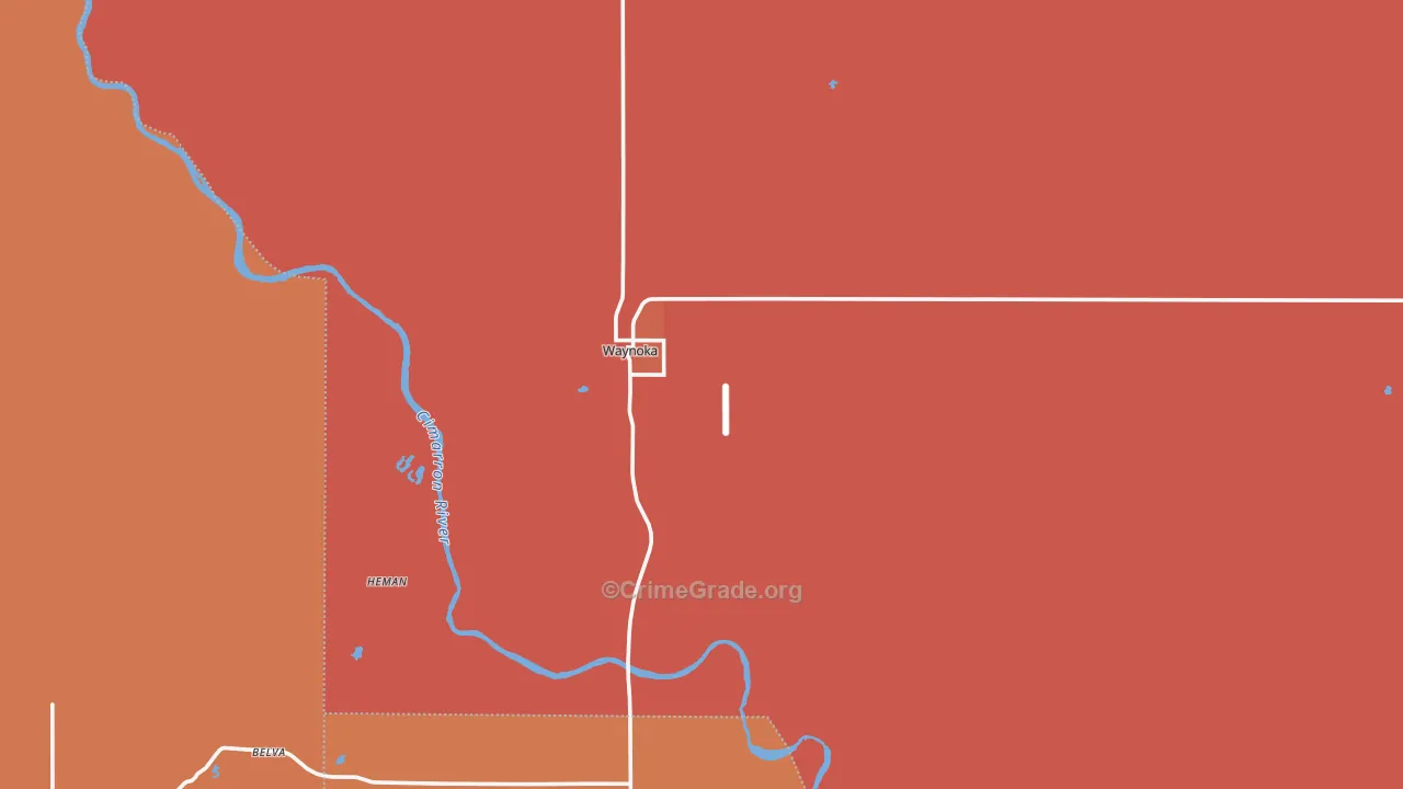 73860, OK Map of Drug-Related Crime Rates
