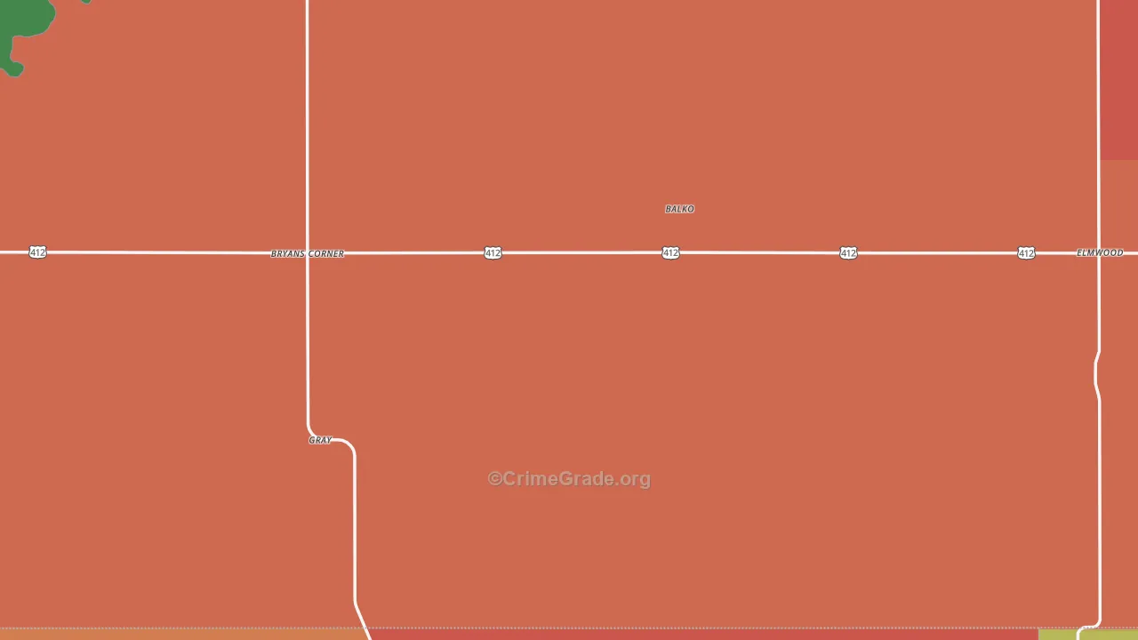73931, OK Map of Drug-Related Crime Rates