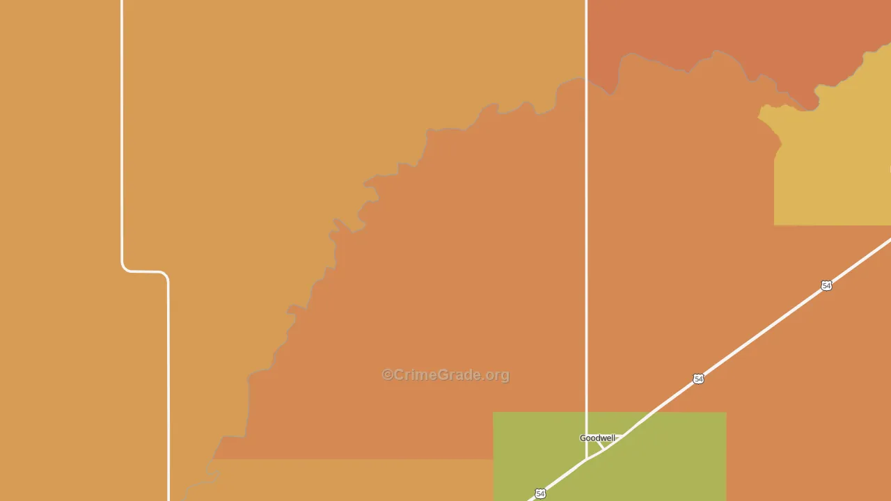 73939, OK Map of Drug-Related Crime Rates
