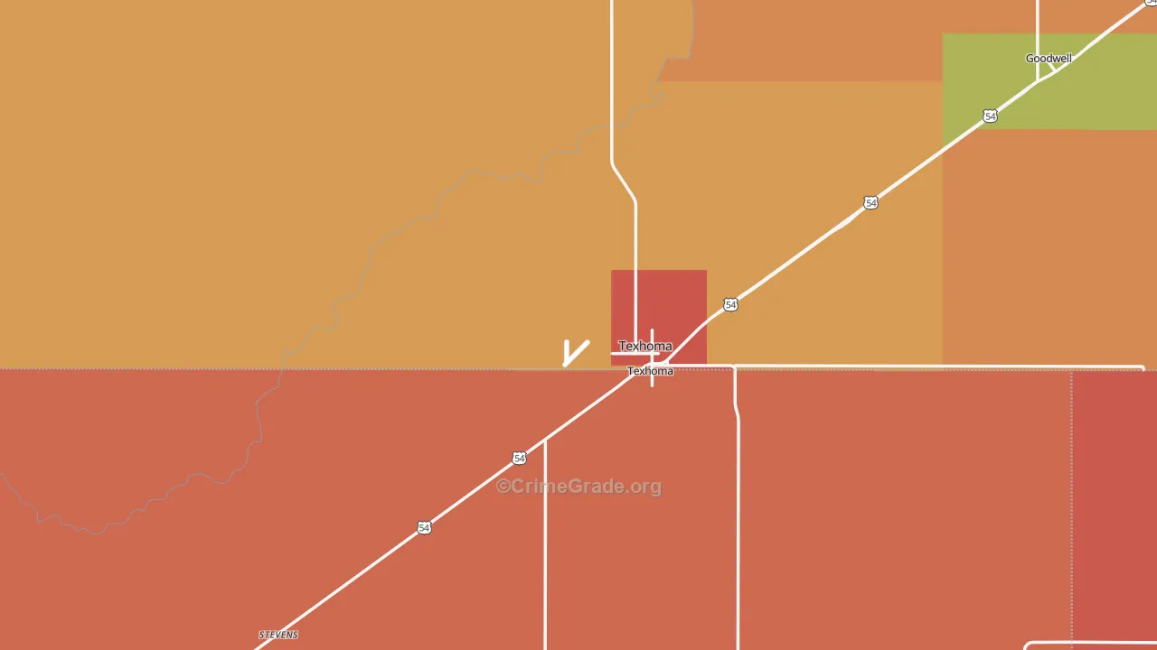 73949, OK Map of Drug-Related Crime Rates