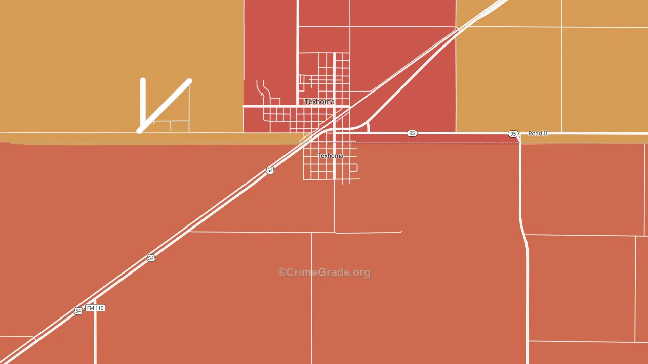 73960, TX Map of Drug-Related Crime Rates
