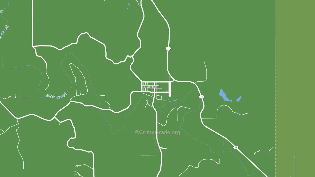 74001, OK Map of Drug-Related Crime Rates