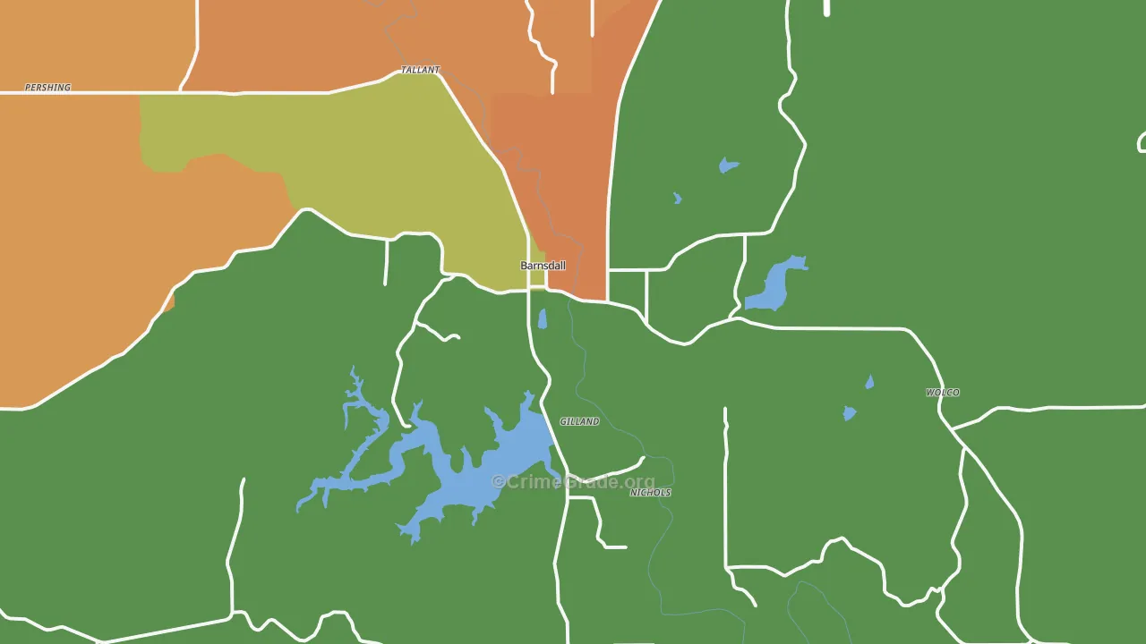 74002, OK Map of Drug-Related Crime Rates