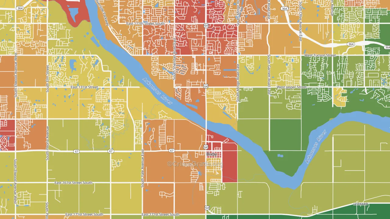 74008, OK Map of Drug-Related Crime Rates