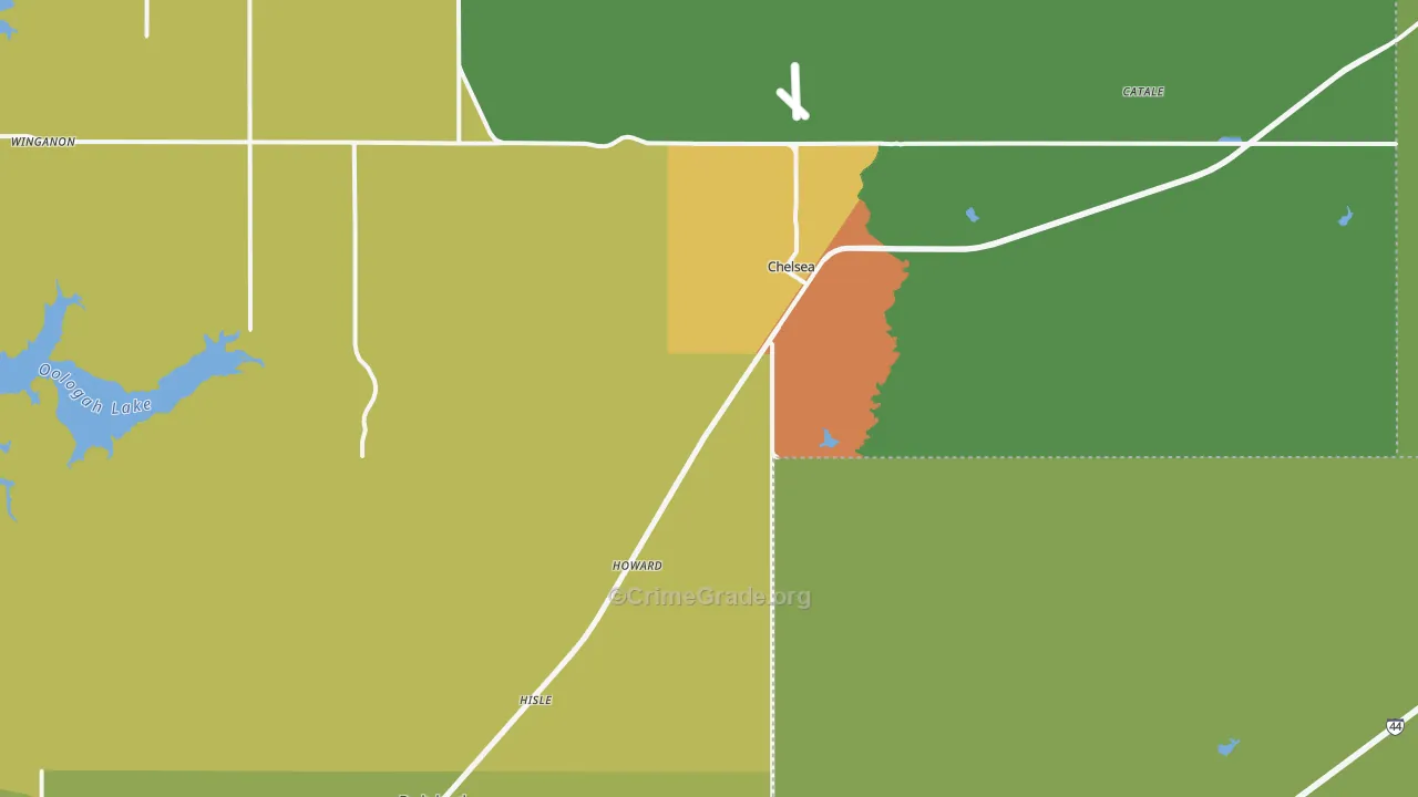 74016, OK Map of Drug-Related Crime Rates