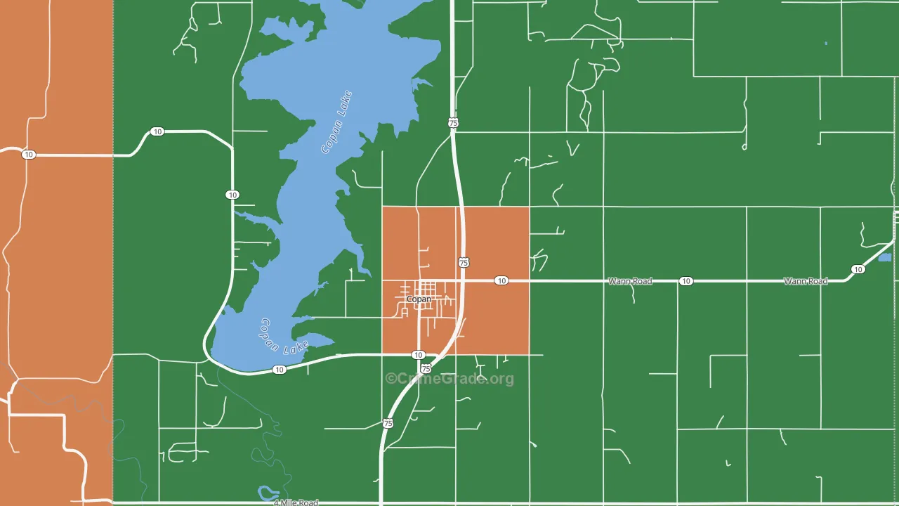 74022, OK Map of Drug-Related Crime Rates