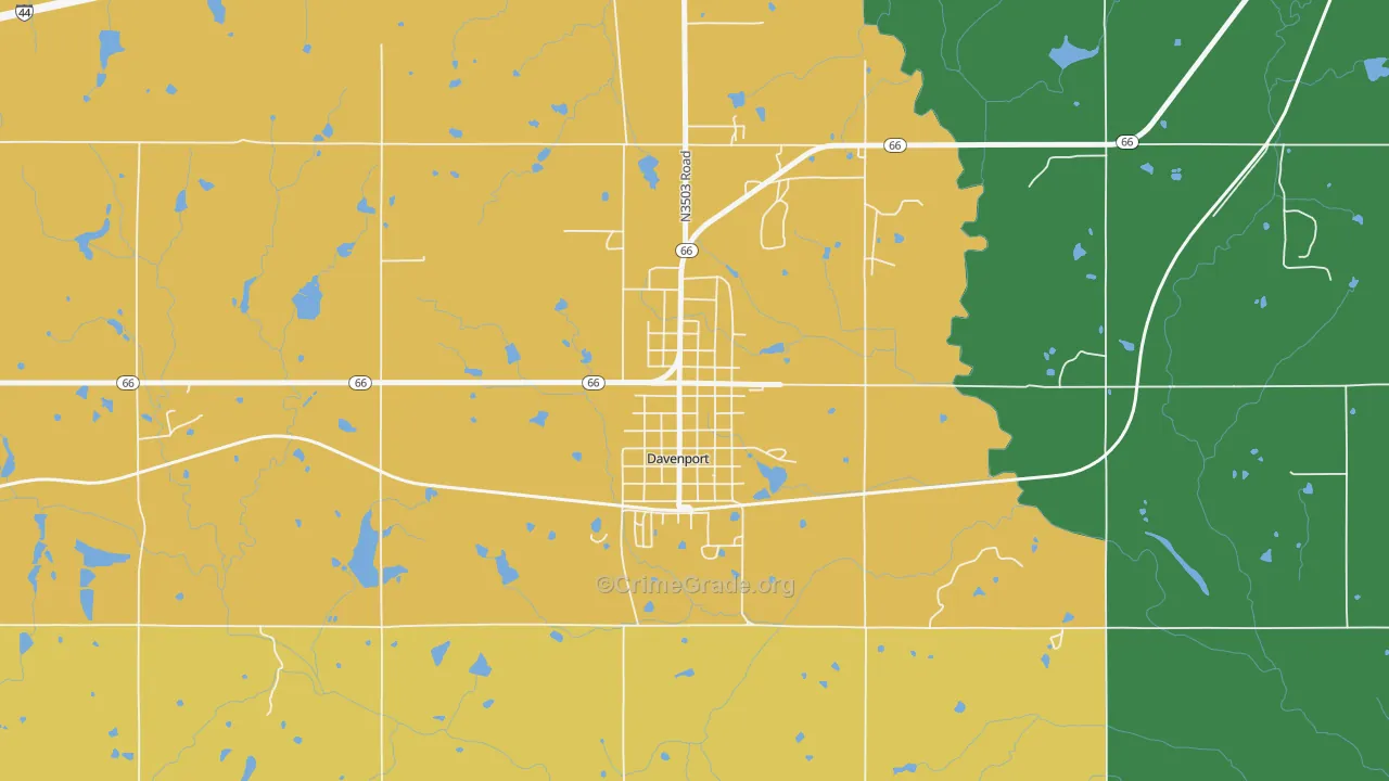 74026, OK Map of Drug-Related Crime Rates