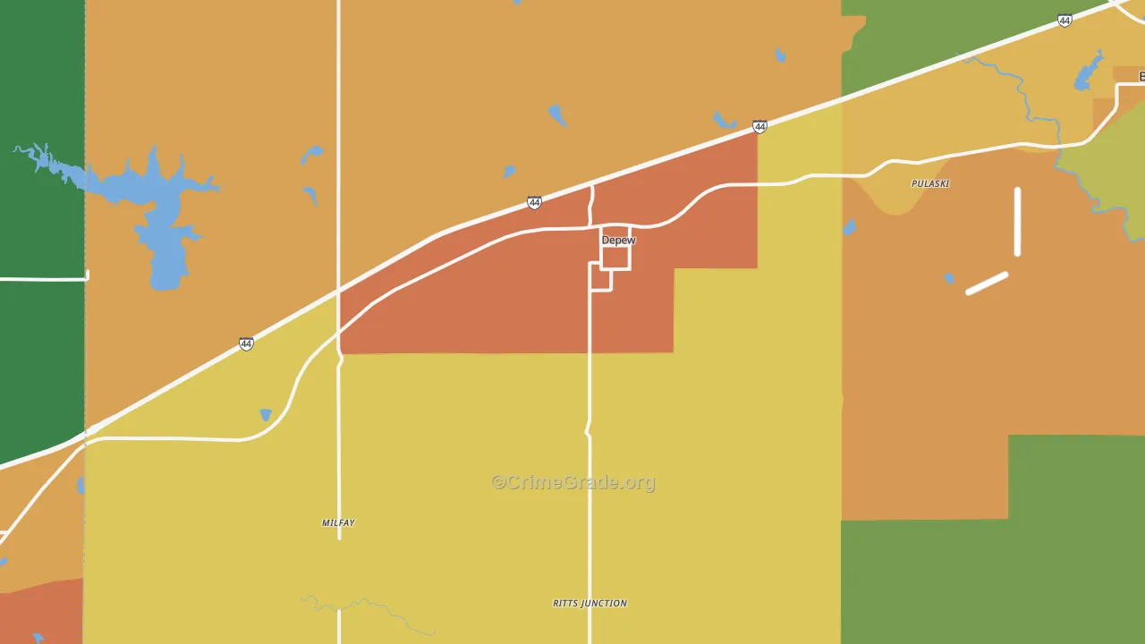 74028, OK Map of Drug-Related Crime Rates