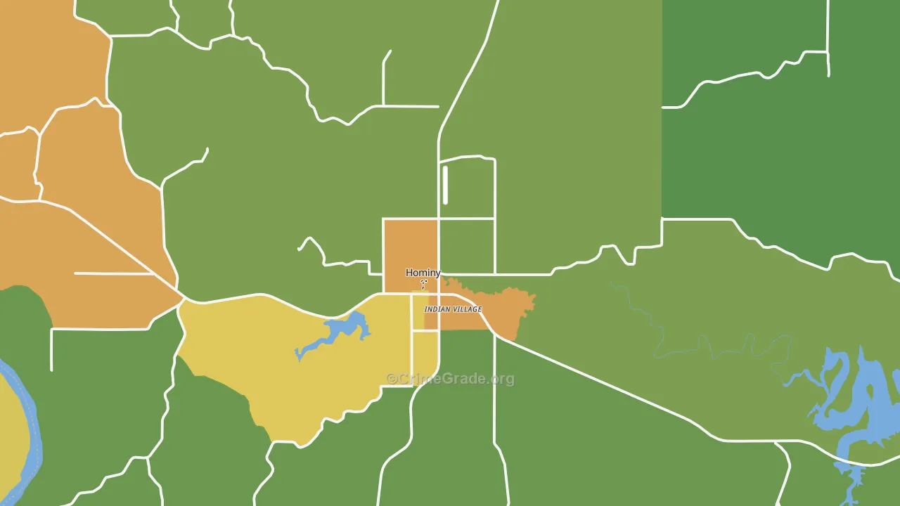 74035, OK Map of Drug-Related Crime Rates