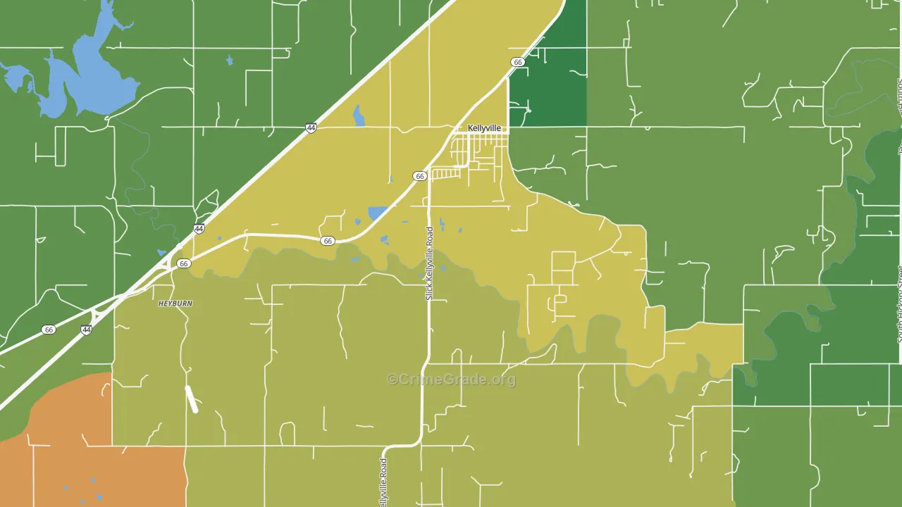 74039, OK Map of Drug-Related Crime Rates