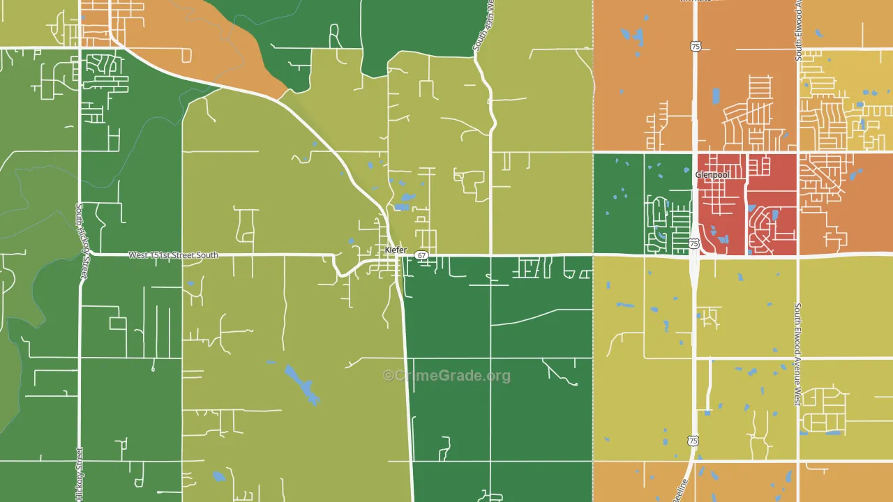 74041, OK Map of Drug-Related Crime Rates