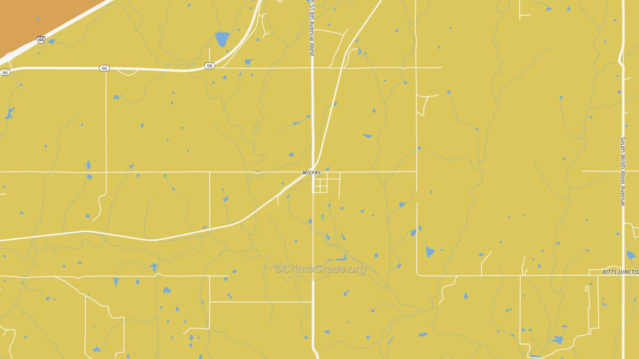 74046, OK Map of Drug-Related Crime Rates