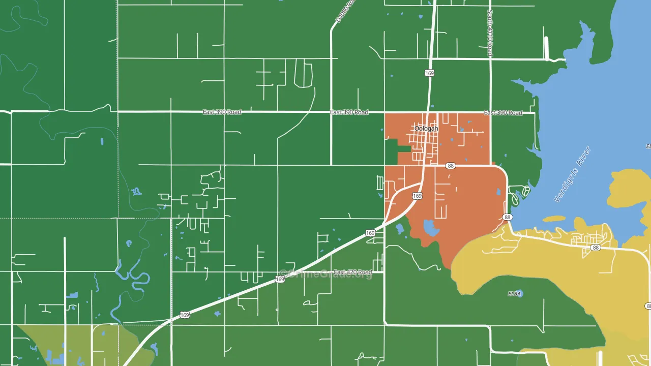 74053, OK Map of Drug-Related Crime Rates