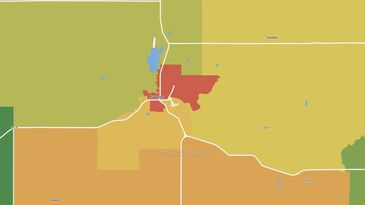74058, OK Map of Drug-Related Crime Rates