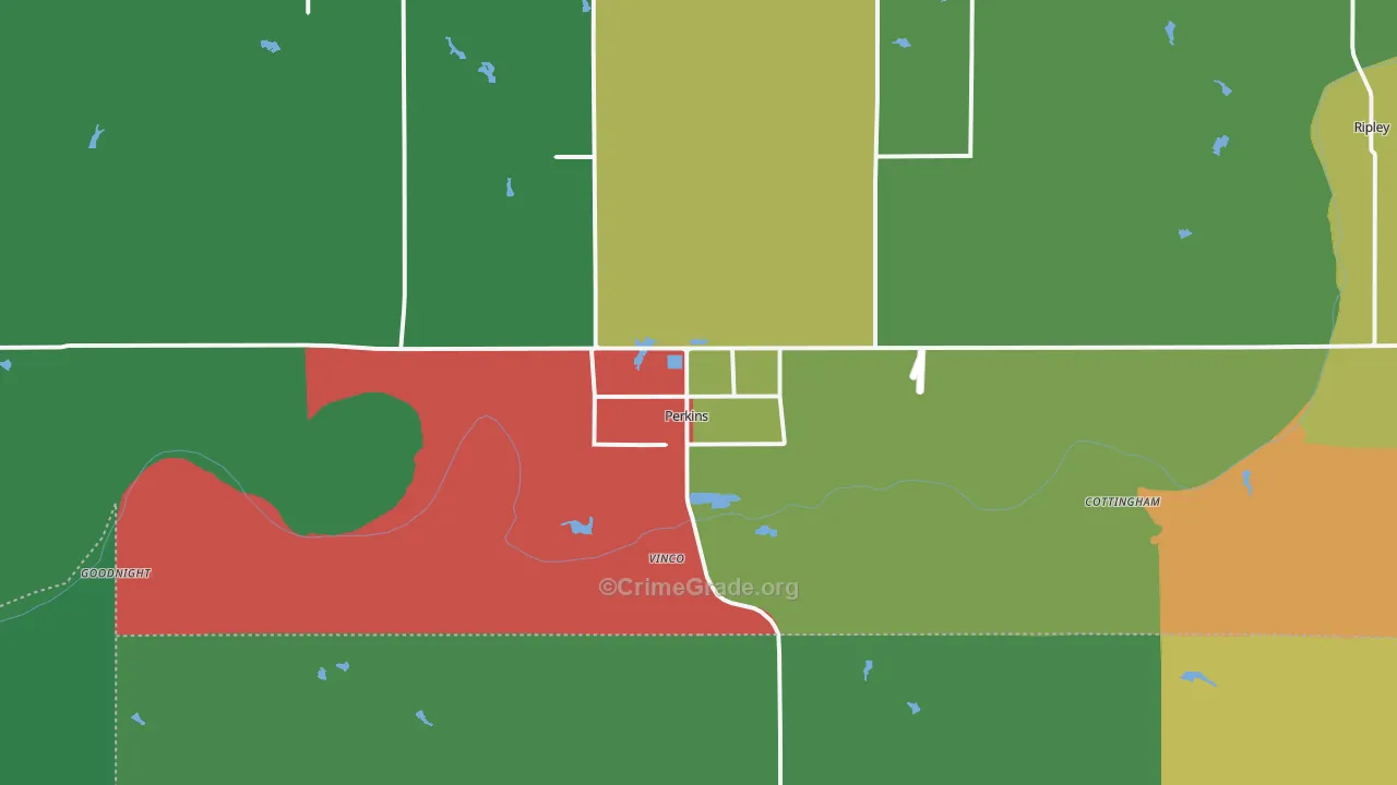 74059, OK Map of Drug-Related Crime Rates