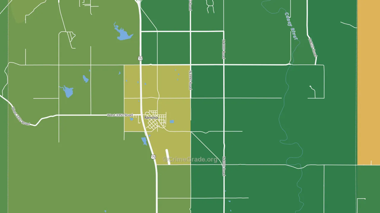 74061, OK Map of Drug-Related Crime Rates