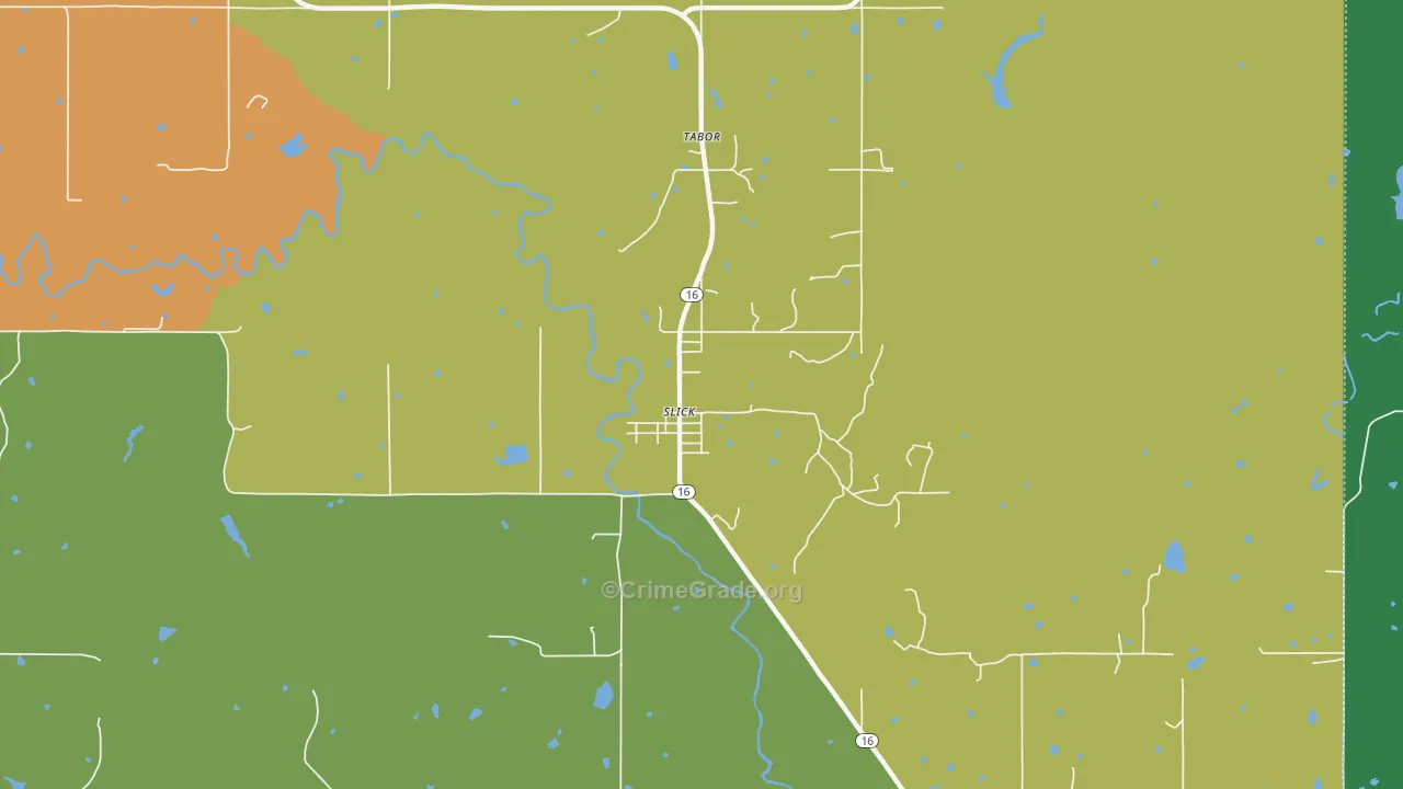 74071, OK Map of Drug-Related Crime Rates