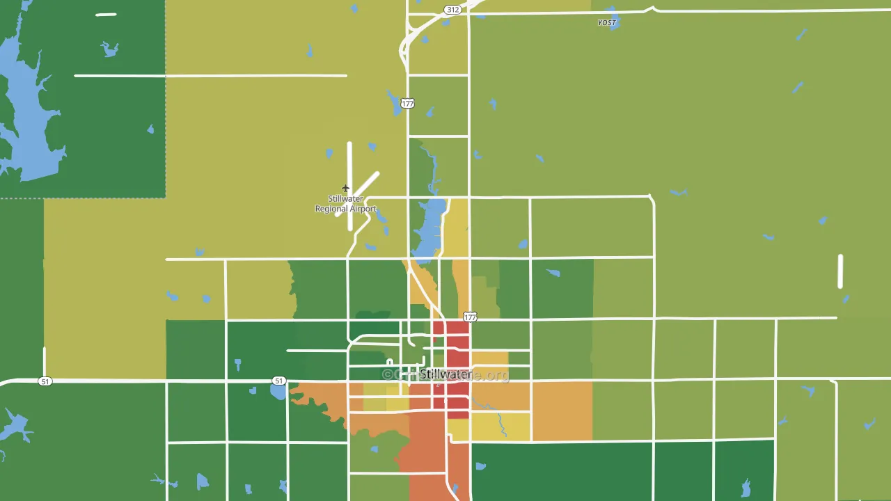 74075, OK Map of Drug-Related Crime Rates
