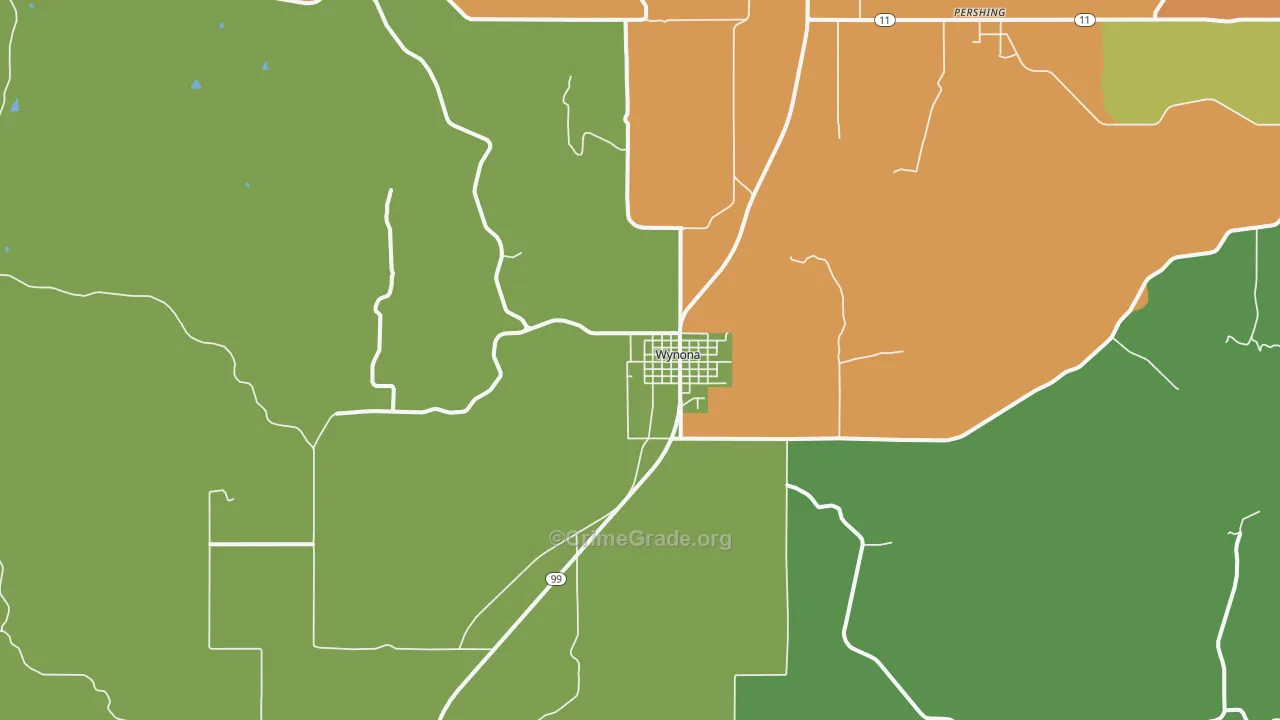 74084, OK Map of Drug-Related Crime Rates