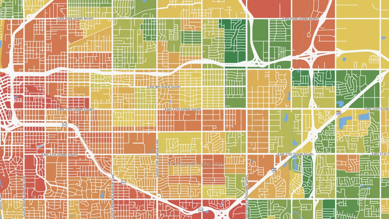 74112, OK Map of Drug-Related Crime Rates