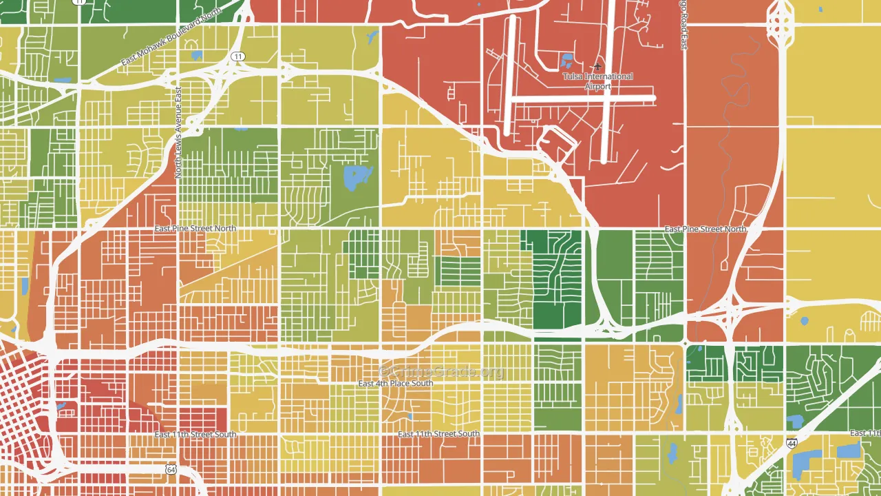 74115, OK Map of Drug-Related Crime Rates