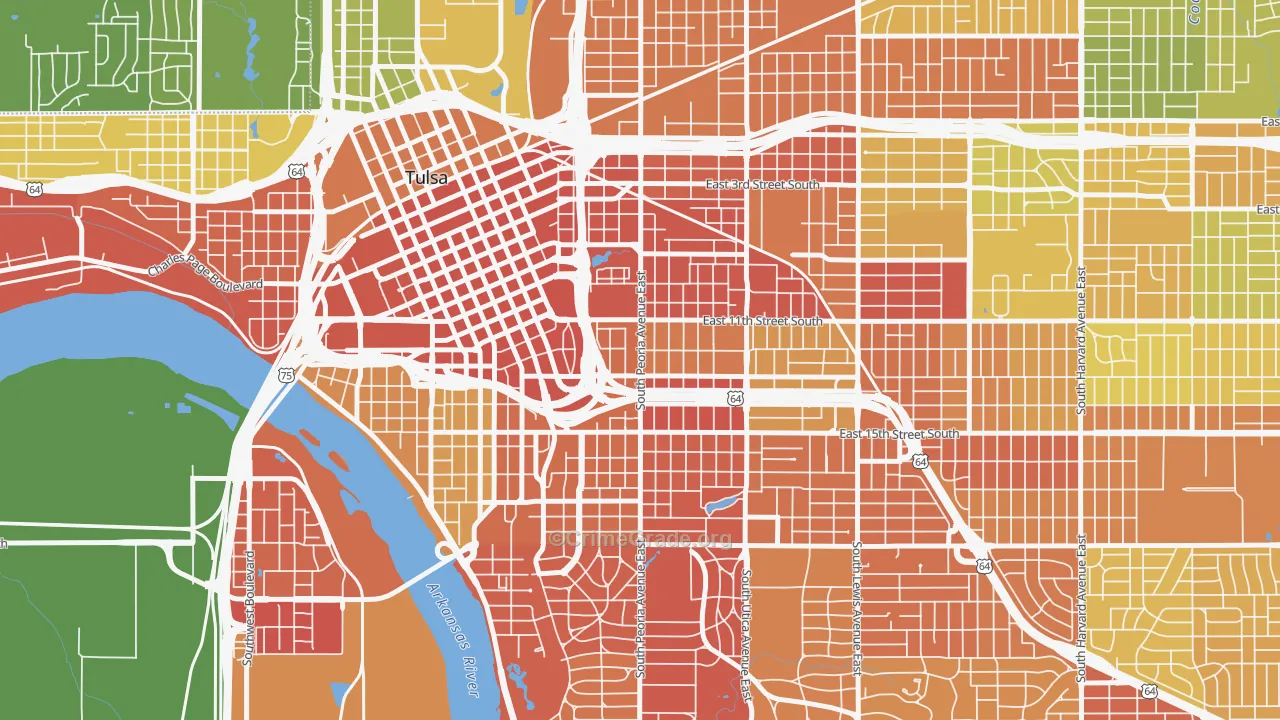 74120, OK Map of Drug-Related Crime Rates