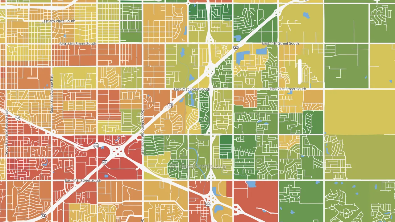 74129, OK Map of Drug-Related Crime Rates