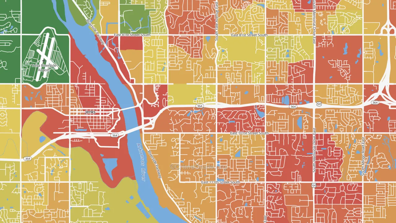74137, OK Map of Drug-Related Crime Rates