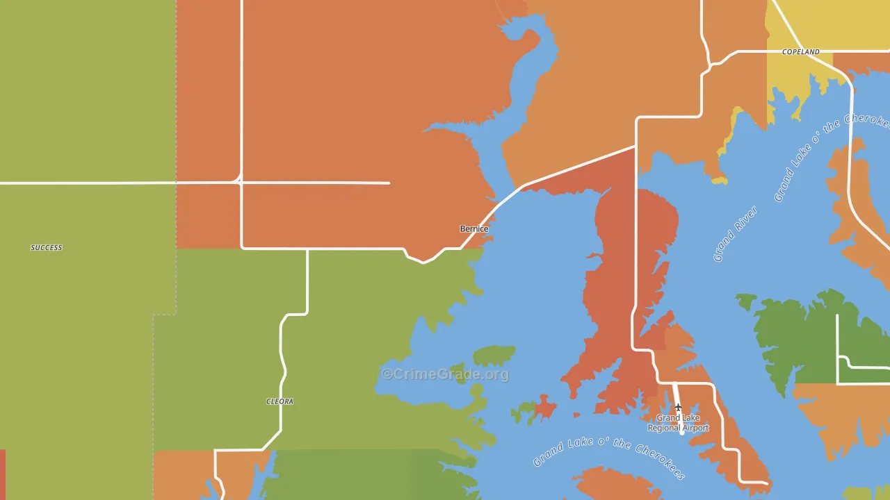 74331, OK Map of Drug-Related Crime Rates