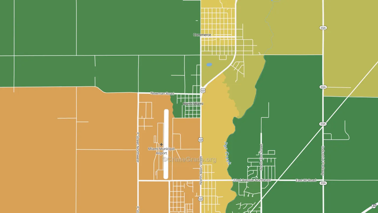 74358, OK Map of Drug-Related Crime Rates