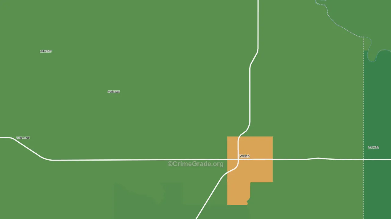 74369, OK Map of Drug-Related Crime Rates