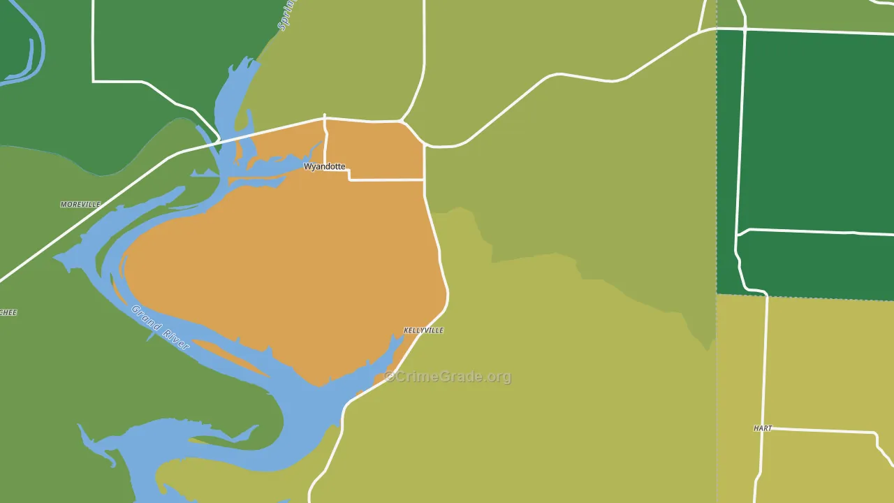 74370, OK Map of Drug-Related Crime Rates