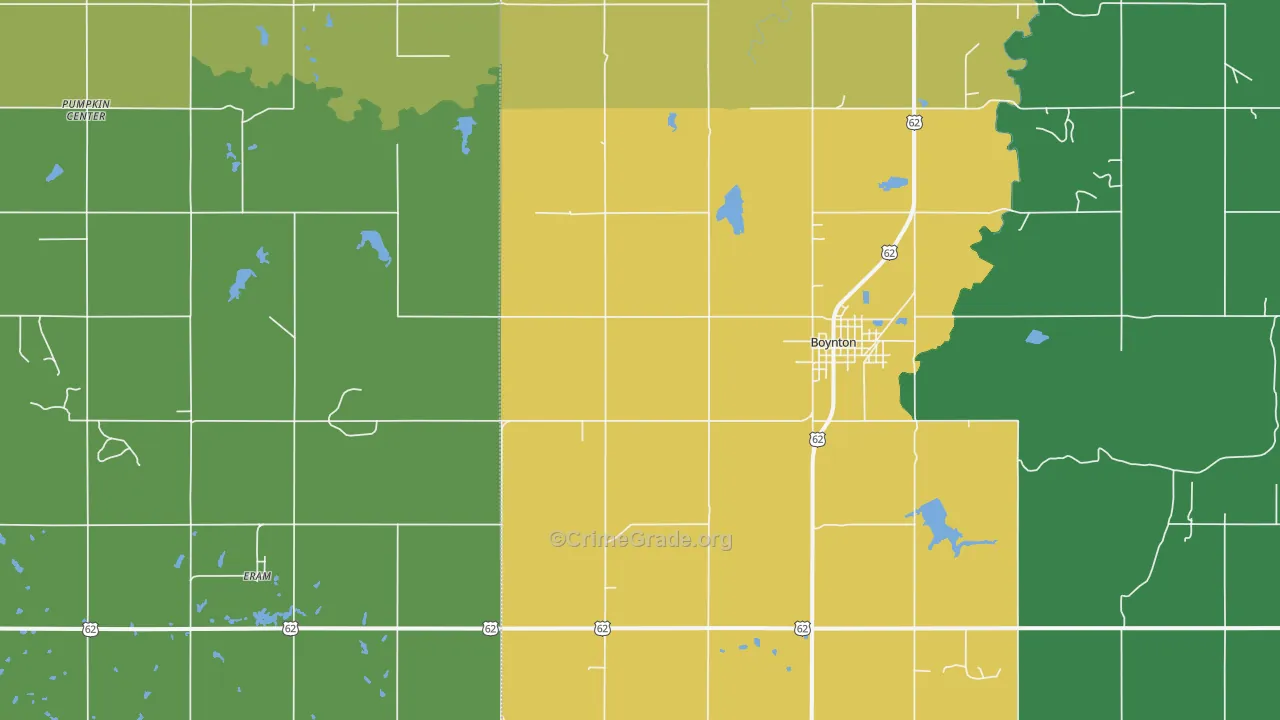 74422, OK Map of Drug-Related Crime Rates