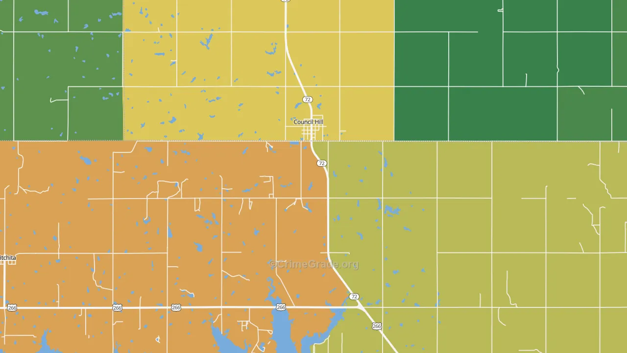 74428, OK Map of Drug-Related Crime Rates