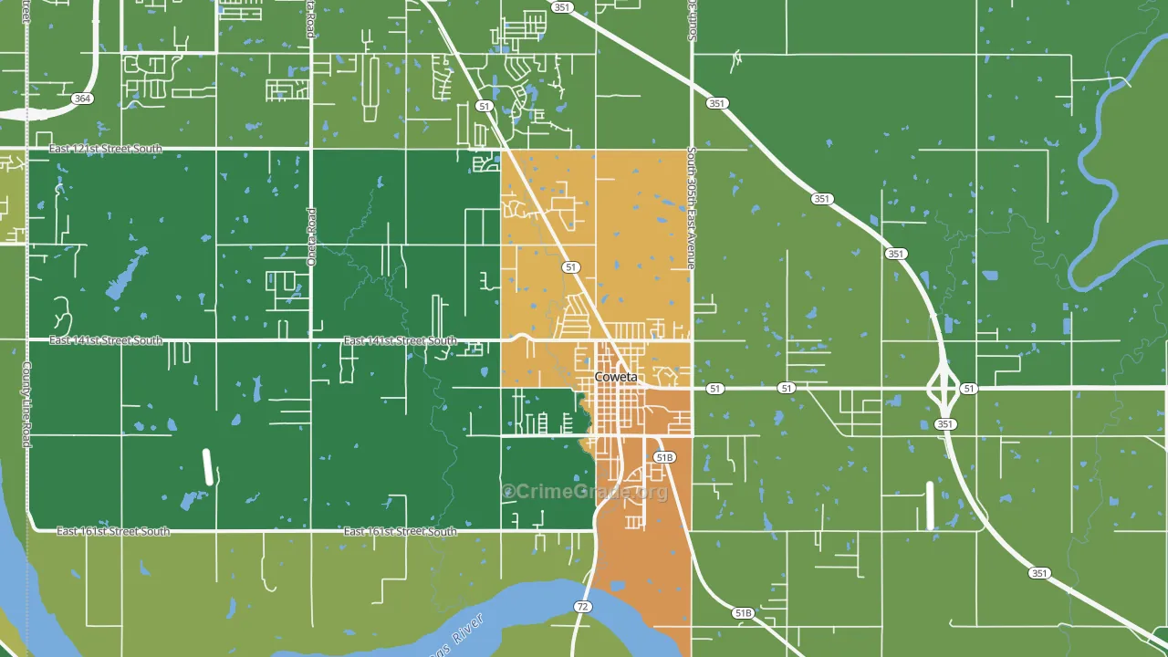 74429, OK Map of Drug-Related Crime Rates