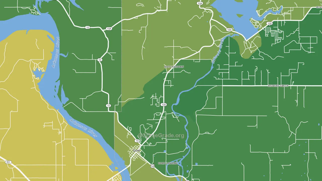 74435, OK Map of Drug-Related Crime Rates