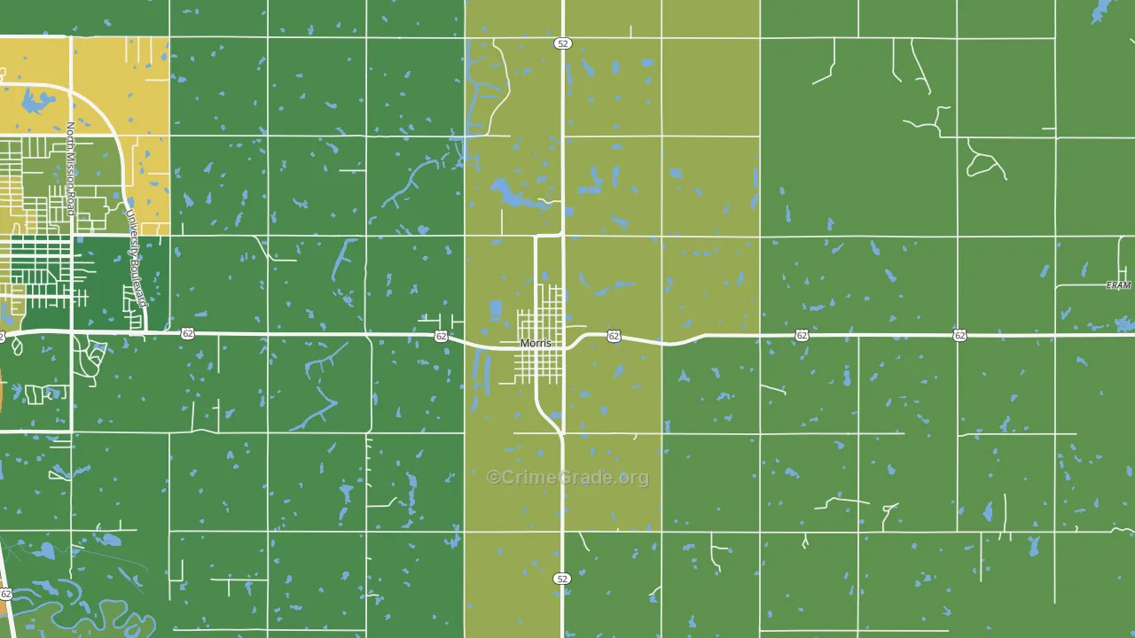 74445, OK Map of Drug-Related Crime Rates